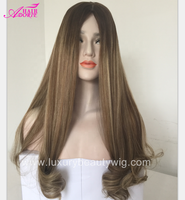 Perruque JW08Kosher, fournisseur d'usine chinoise, cheveux russes non traités, double épaisseur, blonds, Remy de qualité supérieure, base en soie, perruque juive