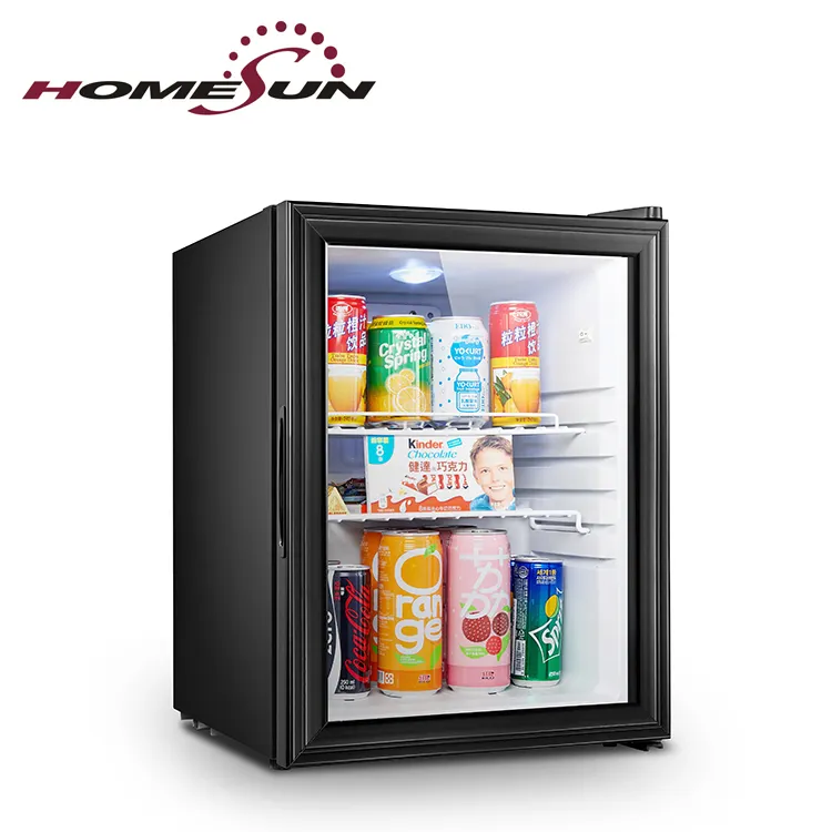Refrigerador pequeño de 35 litros con puerta de vidrio, refrigerador pequeño para habitación, sin cfc, micro doméstico