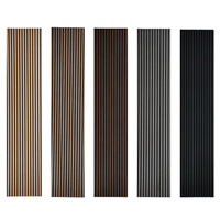Panneau acoustique insonorisant en bois 3D, design moderne en MDF à lattes de bois pour salon, entrepôt et hôtel