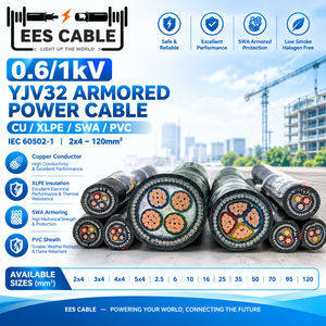 <span class=keywords><strong>สาย</strong></span><span class=keywords><strong>ไฟ</strong></span>ฟ้าหุ้มเกราะ YJV32 0.6/1kV ชนิด CU XLPE SWA PVC IEC 60502-1 ขนาด <span class=keywords><strong>2x4</strong></span> 3x4 4x4 5x4 2.5 6 10 16 25 35 50 70 95 120 ตร.มม. - Product Image 1