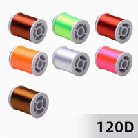 Fil de polyester sans nœuds MF 75D/100D/120D, haute luminosité, résistant à l'usure, pour la montage de hameçons pré-noués pour la pêche en rivière et en lac