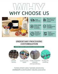 Vente flash - Bougies parfumées en cire de soja de luxe avec cristal aromathérapeutique, pot en verre noir, écologiques, options OEM/ODM, cire de paraffine, cire de palme - Product Image 6