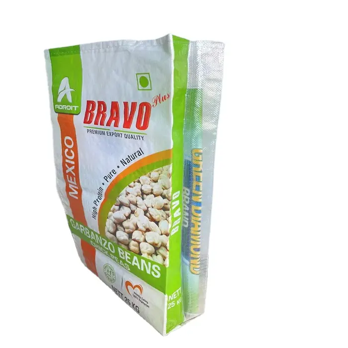 Agricultura sementes kg de grão de bico saco de embalagem sacos de embalagem de feijão lentilhas 25 50kg de soja pp sacos de tecido para venda