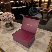 Boîte cadeau de qualité supérieure avec logo personnalisé bourgogne en gros grand emballage de luxe boîte d'emballage magnétique en papier de carton pour sac pour femmes