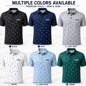 Polo de golf noir personnalisé haut de gamme pour homme, performance optimale, évacuation de l'humidité, marque privée, vêtements d'entreprise, OEM - Product Image 2