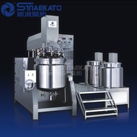 Homogeneizador automático de emulsión al vacío con bomba de motor de corriente continua para loción facial y corporal, producción de cremas cosméticas, 500L