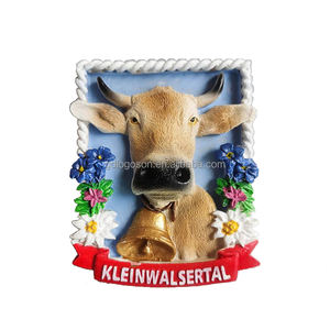 Recuerdo suizo Suiza vaca llavero Edelweiss Swiss Golden Charms nevera imán cena campana recuerdos tienda de regalos Abastecimiento - Product Image 3
