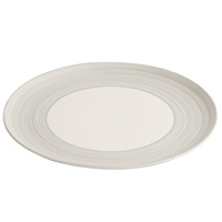 Assiette plate de style luxe léger, peinte à la main sous glaçure, en porcelaine hautement esthétique, durable, pour usage commercial et hôtelier