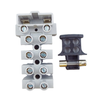Bloque de Terminales para Fusibles BELEKS de 5 Polos y 250V con Protectores de Cables, Fusible de 5x20mm, Carcasa de Poliamida 66 (V2), Terminales de Cobre