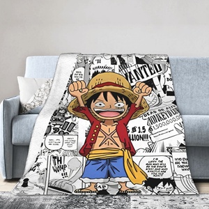 Couverture imprimée Luffy <span class=keywords><strong>Zoro</strong></span> Sanji pour hommes et femmes, super douce et confortable, pour canapé, plusieurs tailles, dérivés d'anime - Product Image 3