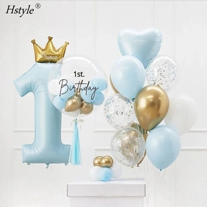 Hstyle First <strong>Birthday</strong> Party 1st Baby Girl <strong>Decorations</strong> 40inch <strong>Princess</strong> Crown One Balloon Baby First One Year Anniversary Supplies - Product Image 5