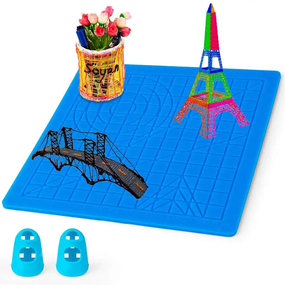 3D Printing Pen Silicone Mats Drawing Template Pads Silicone Drawing Mat For Kids