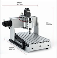 Machine de gravure CNC 3020 pour le travail du bois avec moteur de broche 800W 1500W et tête laser