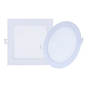 LED ultra-fino luz embutida luz do painel 9w12w circular quadrado engenharia alumínio luz de teto escondida - Product Image 4