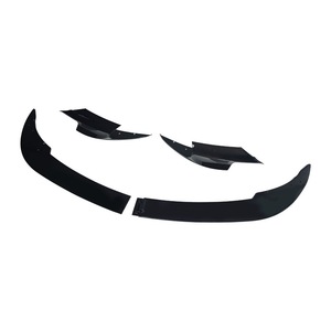 Bmw F10 M5 Front Bumper Splitter 4 Piece Glossy Black Carbon Texture Abs Body Kit For 2011-2016 <b>Models</b> - Product Image 3