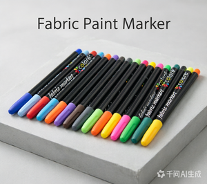 Marcadores de Pintura Acrílica Premium para Tela |   Rotuladores textiles impermeables para <span class=keywords><strong>pintar</strong></span> sobre <span class=keywords><strong>mezclilla</strong></span>, cuero, madera y roca - Product Image 1