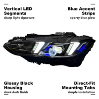 Feux de jour DRL à effet œil de serpent modifiés pour BMW Série 4 G22 G82 G80 G26 21-25, DRL blanc et jaune, boîtier noir