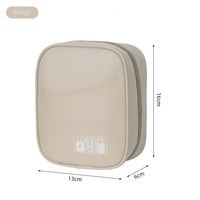 Sac de rangement portable pour câbles, étanche, double couche, avec fermeture éclair, pour câbles USB, chargeurs, batteries externes et écouteurs