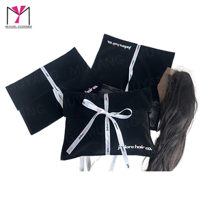 Sac à cheveux en velours personnalisable de luxe MUYANG avec revêtement UV - Product Image 3