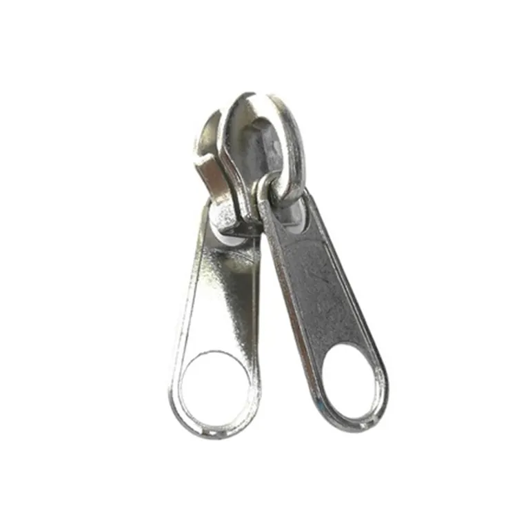 Professional Factory Made Slide Fasteners #10 Two Side Double Puller Metal Zipper Slider For Big Nylon Zipper
