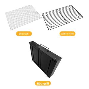 Parrilla de Barbacoa Plegable de Acero para Exteriores HZA-28, Venta al por Mayor de Fábrica, Tamaño Grande, Color Negro, Conveniente para Acampar, Brochetas Duraderas y Sólidas - Product Image 4