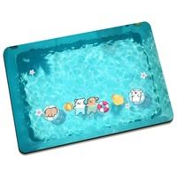 Tapis de bain en diatomite à séchage rapide, antidérapant, super absorbant, motif chien, tapis de sol pour salle de bain, écologique, décoration intérieure