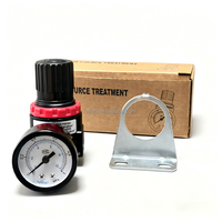 Régulateur de pression d'air AR2000 avec manomètre, port 1/4'', vanne de réduction de pression pneumatique pour le traitement des sources d'air