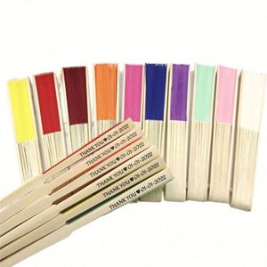 Abanico Plegable Pintado a Mano para Boda, Artesanía de Bambú, Souvenir, Decoración del Hogar o Regalo Empresarial, Estilo Musical para Año Nuevo - Product Image 2
