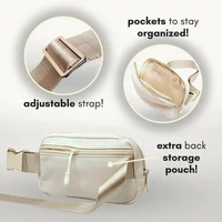 Sac banane en polaire personnalisé à faible MOQ, style doudoune, pour la course et le quotidien, avec logo