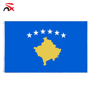 Флаг Косово оптом, 90x150 см, полиэстер, трафаретная печать, двусторонний, 3x5 футов, с индивидуальным дизайном - Product Image 1