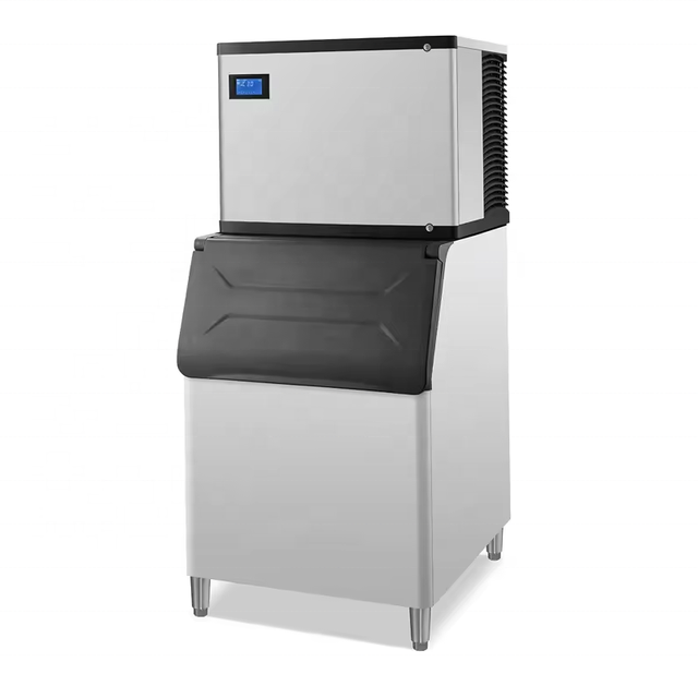 High Efficiency Commercial Square Ice Cube Maker 220Kg/24H Nugget Ice Machine with 200kg Storage Capacity