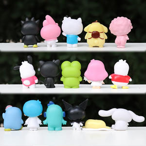 Decoración de escritorio de Anime de dibujos animados para My <span class=keywords><strong>Melody</strong></span> para Kuromi <span class=keywords><strong>Twin</strong></span> Stars Car Dolls figuritas Súper suaves pequeños adornos de estrés para niños - Product Image 2