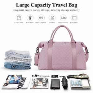 Grand sac de voyage, sac de voyage pour une nuit, avec poche imperméable pour les voyages, les affaires, la salle de sport, l'hôpital - Product Image 5