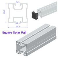 Art Sign |   Profilé d'extrusion carré 40x40mm pour panneau solaire, kit de montage de panneau solaire sur toit métallique avec accessoires