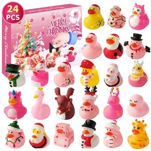 Vente en gros : Calendrier de l'Avent de Noël en caoutchouc, boîte de compte à rebours d'Halloween avec petit canard jaune, jouet surprise, cadeau, état neuf - Product Image 3