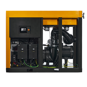 出厂价两段式37KW 50HP风冷润滑式可变速旋转螺杆空气压缩机带电机静音工业泵 - Product Image 5