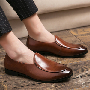 Sepatu Oxford Kasual Klasik Pria, Sepatu Slip On Berkualitas Tinggi, Nyaman, Bernapas, Gaya Formal Bisnis untuk Kantor - Product Image 1