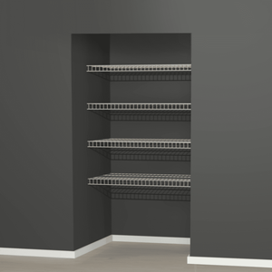 Adjustable Welded Wire Shelving System Walk-in Closet Organizer, Steel Wire Shelf Hanging Wardrobe Storage <b>Rack</b> for Bedroom Clos - Product Image 5