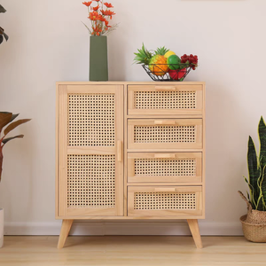 Mobili per soggiorno multicolore angolo armadio in Rattan armadietto di stoccaggio in legno camera da letto <span class=keywords><strong>contenitore</strong></span> di bambù armadi - Product Image 2