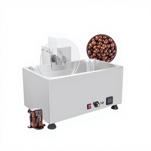 ماكينة إناء إذابة الشوكولاتة التجارية 6L-14L من الفولاذ المقاوم للصدأ ، ماكينة تقسية الشوكولاتة الكهربائية مع عجلة دوارة أوتوماتيكية - Product Image 1