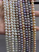 Perles d'eau douce naturelles Edwin 6-6,5 mm, qualité AAAAA, haute qualité, sans défauts, couleurs blanc brillant, rose, violet pour la fabrication de bijoux