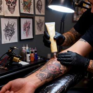 Crème réparatrice après-tatouage de marque privée, fournitures pour tatouage, pour l'encre de tatouage - Product Image 1