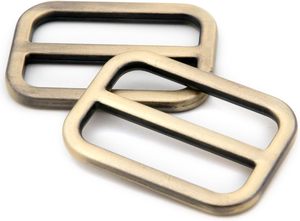 Loosco Deslizadores de Metal Planos Ajustables, Hebillas Triglide para Correas, Sujetadores de Correa, Ajustadores de Cinturón para Bolsos de Cuero, Latón Cepillado - Product Image 1
