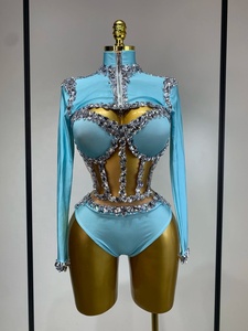 Set Tre Pezzi da Donna con Maniche Lunghe e Strass Scintillanti per Spettacoli, Drag Queen, Discoteca, Feste Serale e Compleanni - Product Image 3