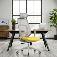 Chaise de bureau pivotante ergonomique en maille de haute qualité, moderne, luxueuse, à dossier haut, réglable, avec soutien lombaire réglable
