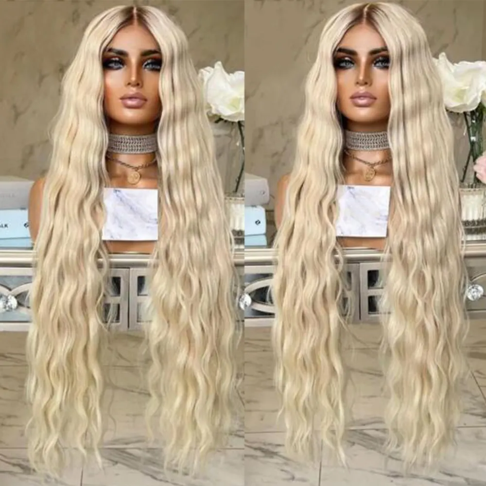 Ombre Platinum Blonde Human Hair Wigs for Black Women Cuticle Aligned Virgin Hair Transparent HD Lace Front Wig