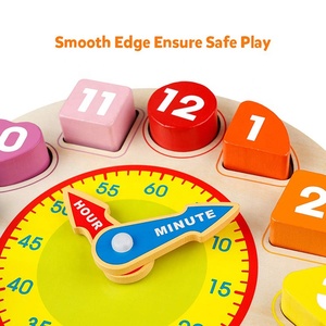 Bán Buôn Tùy Chỉnh Giáo Dục Bằng Gỗ Kỹ Thuật Số Đồng Hồ Câu Đố Set Đa Chức Năng Đồng Hồ Báo Thức Giáo Dục Sớm Đồ Chơi Cho Trẻ Em - Product Image 4