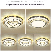 Plafonnier LED en cristal à montage en surface, moderne, minimaliste, luxueux, pour chambre à coucher, salon, télécommande, CRI élevé 90, 220V, nouveau modèle