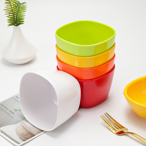 Petits bols colorés en mélamine, ensemble de 4 pièces, pour les fêtes et l'usage quotidien, design uni, vaisselle durable pour hôtel et maison - Product Image 1