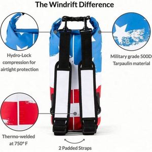 Sac étanche en PVC de grande taille, léger et résistant, avec impression personnalisée de style campagnard et sangle réglable - Product Image 3